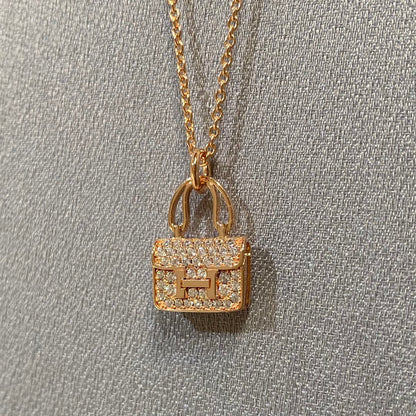 [Lumi Jewelry]CONSTANCE PEDANT DIAMOND NECKLACE