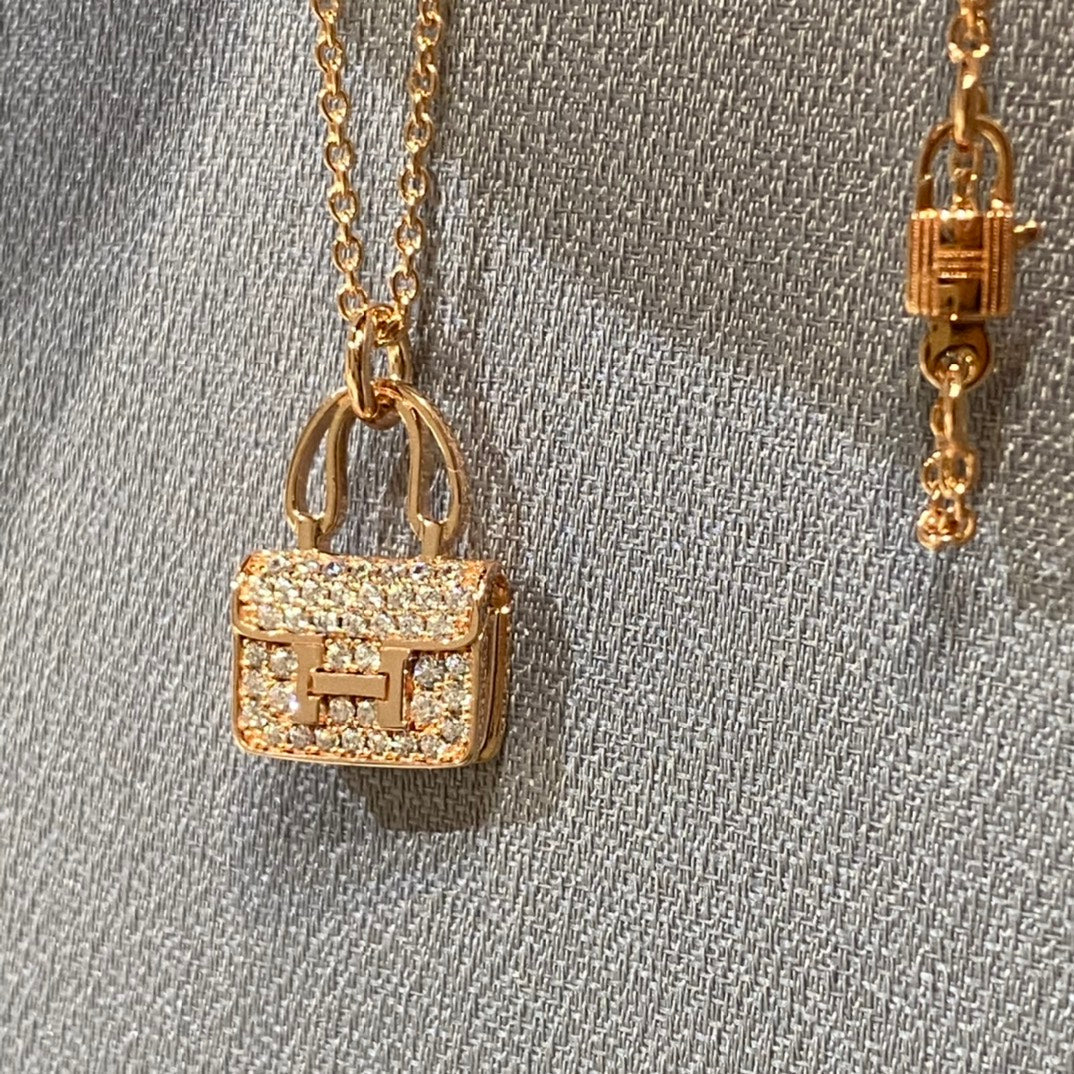 [Lumi Jewelry]CONSTANCE PEDANT DIAMOND NECKLACE