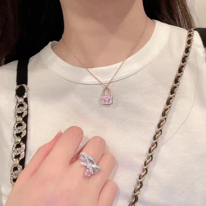 [Lumi Jewelry]CONSTANCE PEDANT PURPLE DIAMOND NECKLACE