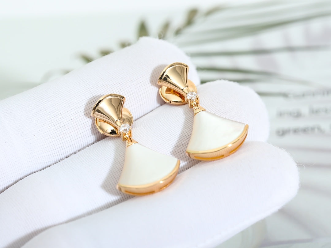 [Lumi Jewelry]DREAM MOP PINK GOLD EARRINGS
