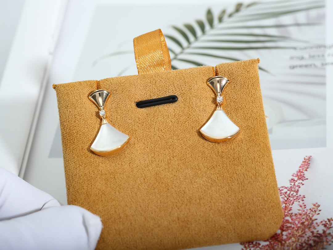 [Lumi Jewelry]DREAM MOP PINK GOLD EARRINGS