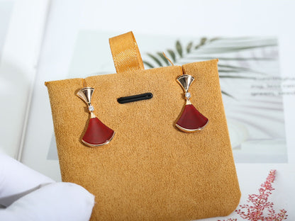 [Lumi Jewelry]DREAM Carnelian PINK GOLD EARRINGS