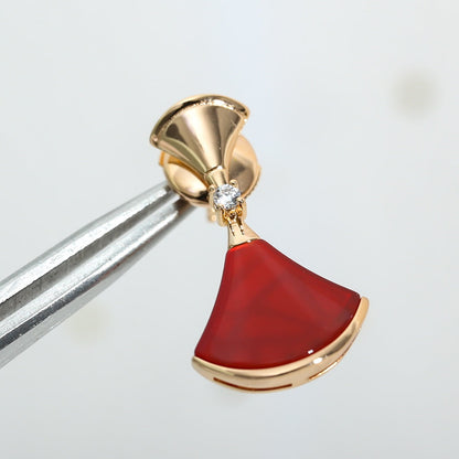 [Lumi Jewelry]DREAM Carnelian PINK GOLD EARRINGS