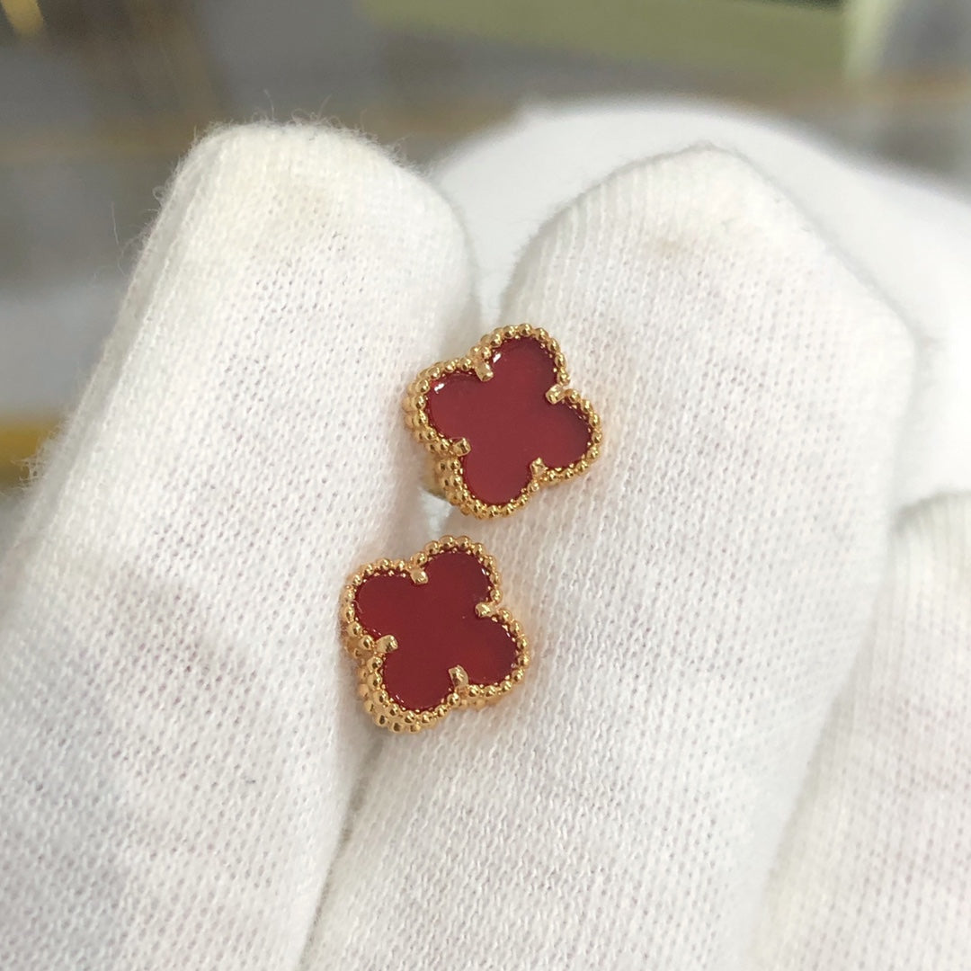 [Lumi Jewelry]CLOVER MINI GOLD EARRINGS