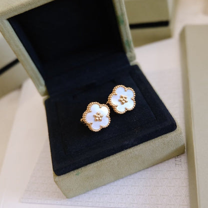 [Lumi Jewelry]LUCKY WHITE MOP EARRINGS