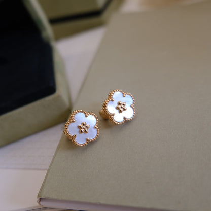[Lumi Jewelry]LUCKY WHITE MOP EARRINGS