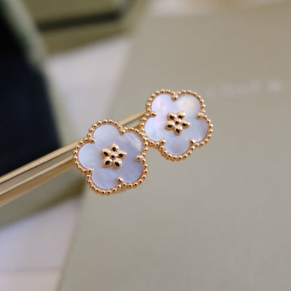 [Lumi Jewelry]LUCKY WHITE MOP EARRINGS