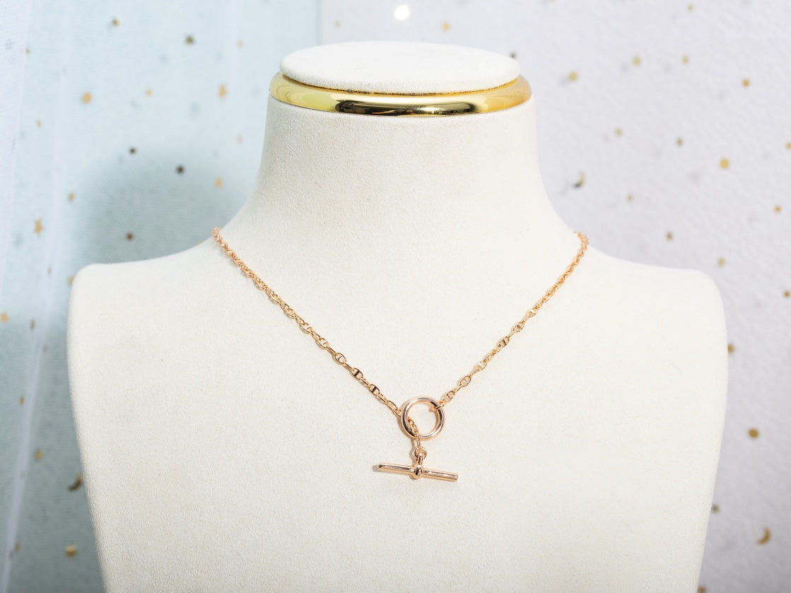 [Lumi Jewelry]ECHAPPEE NECKLACE PINK GOLD