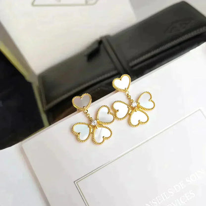 [Lumi Jewelry]CLOVER SWEET WHITE MOP EARRINGS