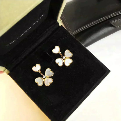 [Lumi Jewelry]CLOVER SWEET WHITE MOP EARRINGS