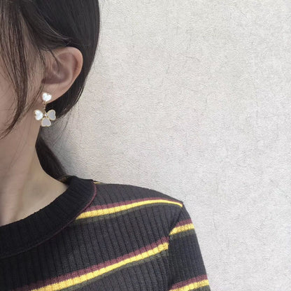 [Lumi Jewelry]CLOVER SWEET WHITE MOP EARRINGS