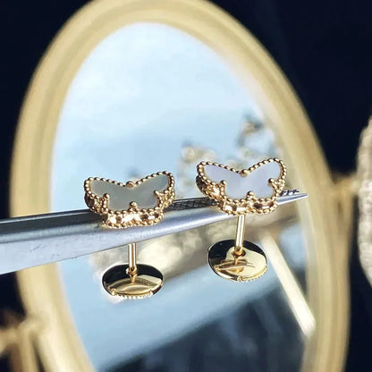 [Lumi Jewelry]SWEET BUTTERFLY MOP EARSTUDS