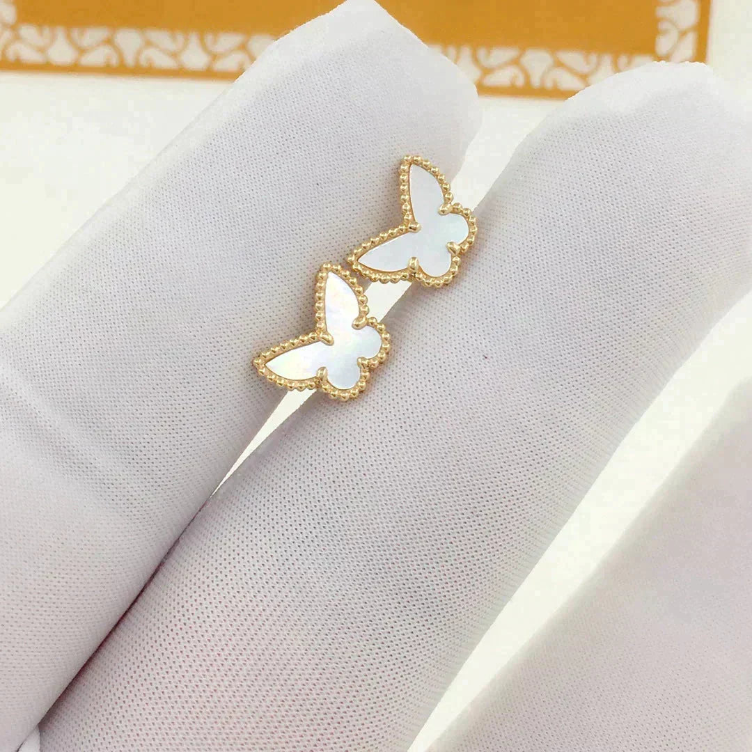 [Lumi Jewelry]SWEET BUTTERFLY MOP EARSTUDS