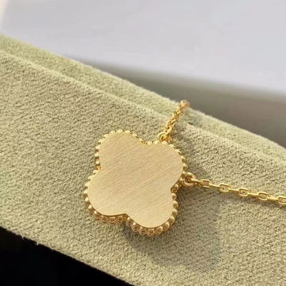 [Lumi Jewelry]CLOVER 15MM DIAMOND TURQUOISE NECKLACE