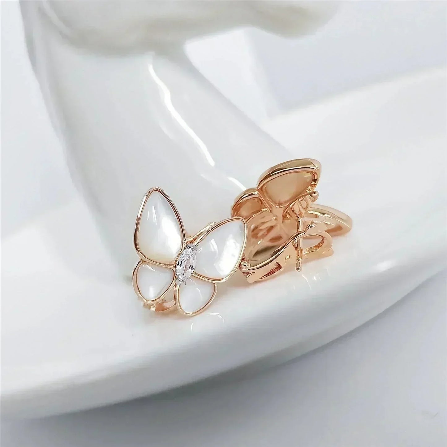 [Lumi Jewelry]BUTTERFLY MOP DIAMOND EARRINGS