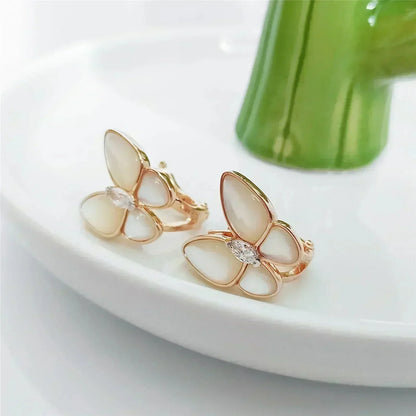 [Lumi Jewelry]BUTTERFLY MOP DIAMOND EARRINGS
