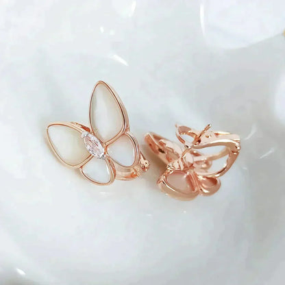 [Lumi Jewelry]BUTTERFLY MOP DIAMOND EARRINGS