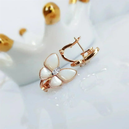 [Lumi Jewelry]BUTTERFLY MOP DIAMOND EARRINGS