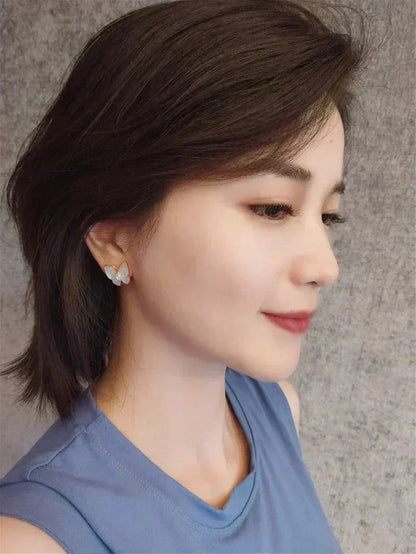 [Lumi Jewelry]BUTTERFLY MOP DIAMOND EARRINGS