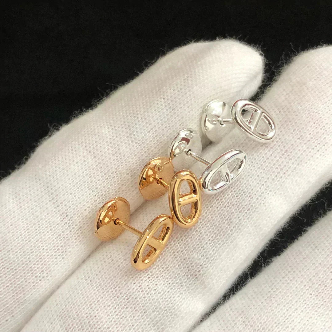 [Lumi Jewelry]CHAINE SMALL EARRINGS GOLD AND SILVER