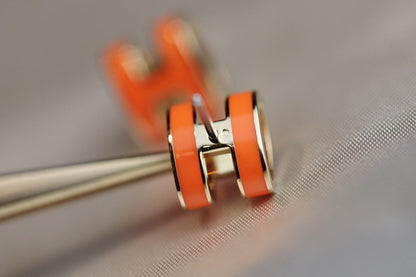 [Lumi Jewelry]MINI POP H EARRINGS ORANGE