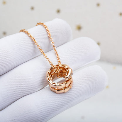 [Lumi Jewelry]SERPENTI PINK GOLD NECKLACE DIAMOND