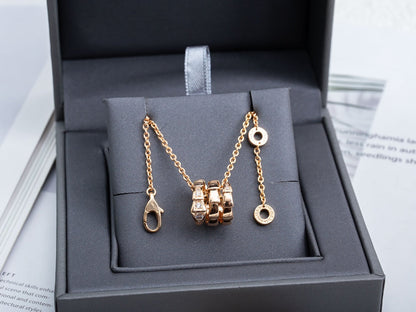[Lumi Jewelry]SERPENTI PINK GOLD NECKLACE DIAMOND