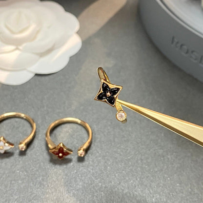 [Lumi Jewelry]STAR 1 DIAMOND OPEN RING