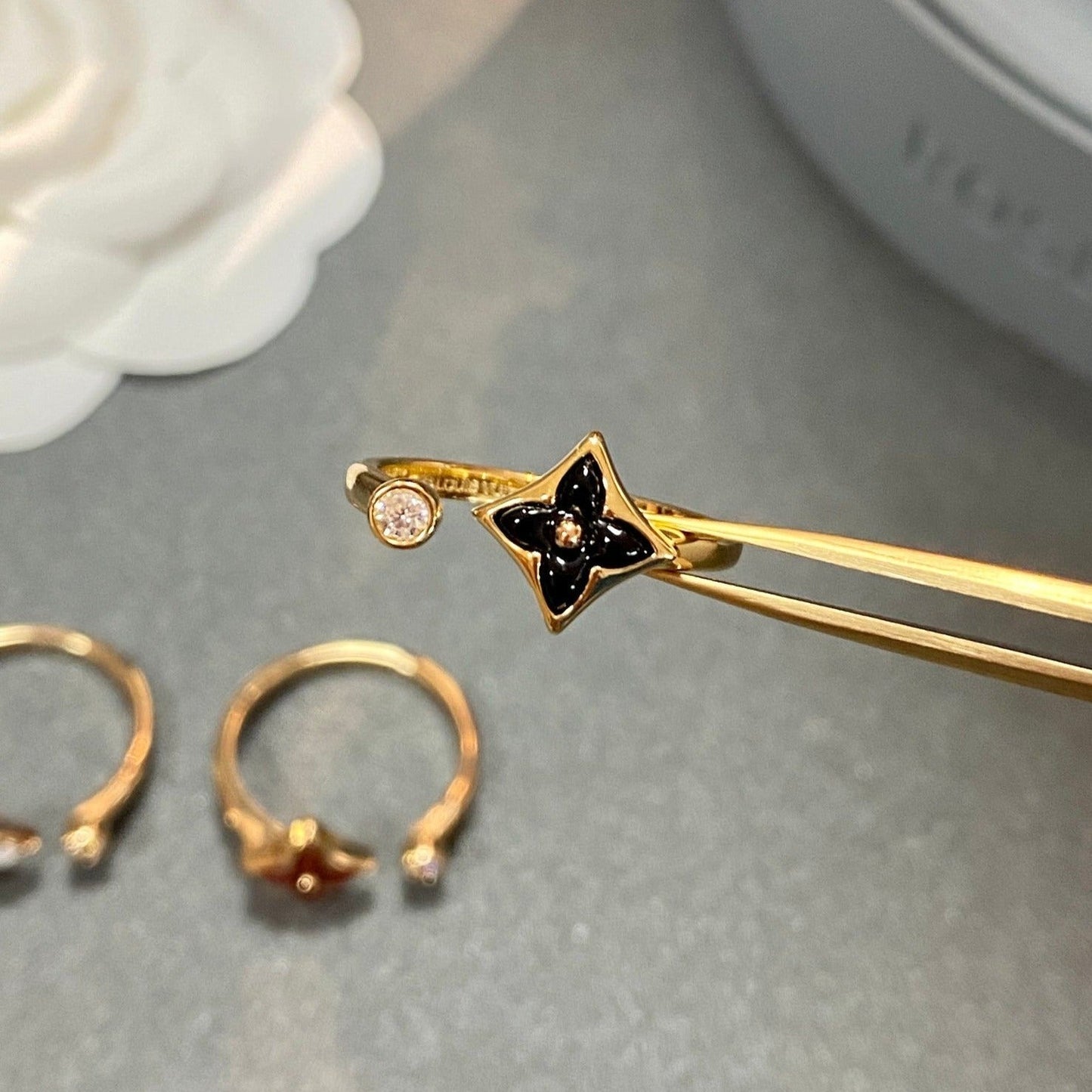 [Lumi Jewelry]STAR 1 DIAMOND OPEN RING