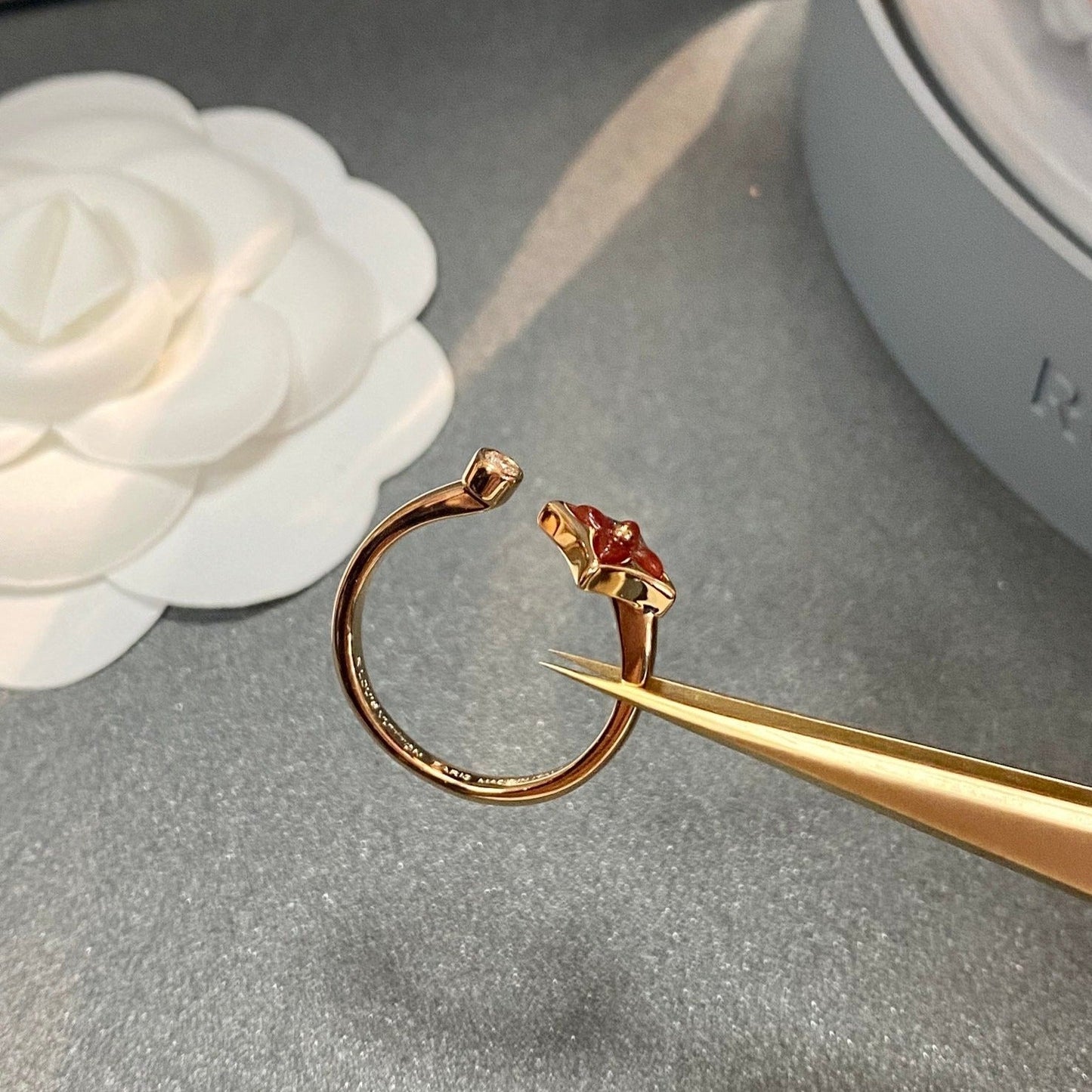 [Lumi Jewelry]STAR 1 DIAMOND OPEN RING