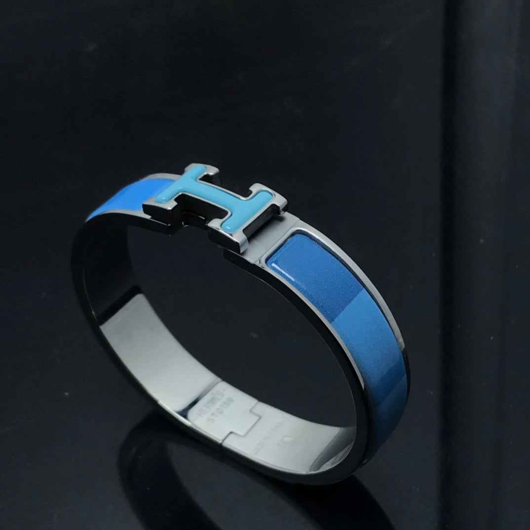[Lumi Jewelry]H BRACELET BLUE RAINBOW CERAMIC