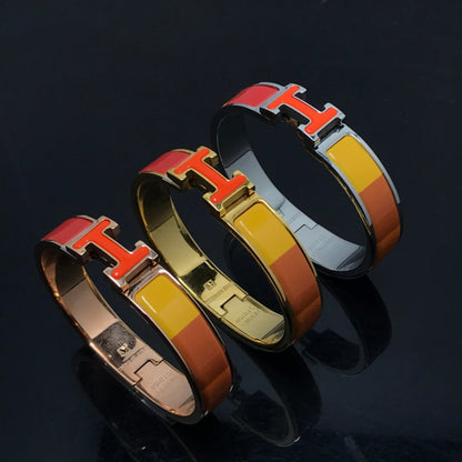 [Lumi Jewelry]H BRACELET ORANGE RAINBOW CERAMIC