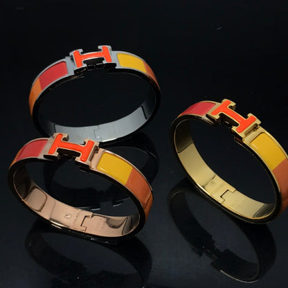 [Lumi Jewelry]H BRACELET ORANGE RAINBOW CERAMIC