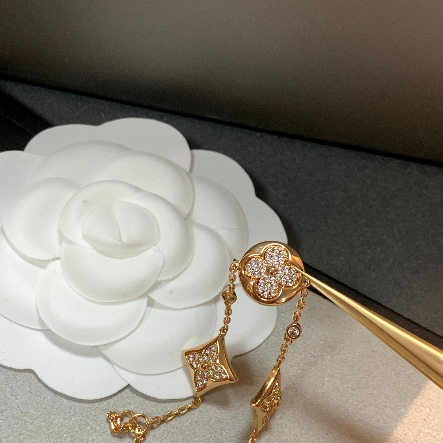 [Lumi Jewelry]STAR AND SUN 4 MOTIFS GOLD DIAMONDS BRACELET