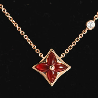 [Lumi Jewelry]STAR NECKLACE PINK GOLD 1 DIAMOND