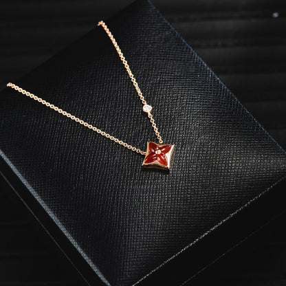 [Lumi Jewelry]STAR NECKLACE PINK GOLD 1 DIAMOND