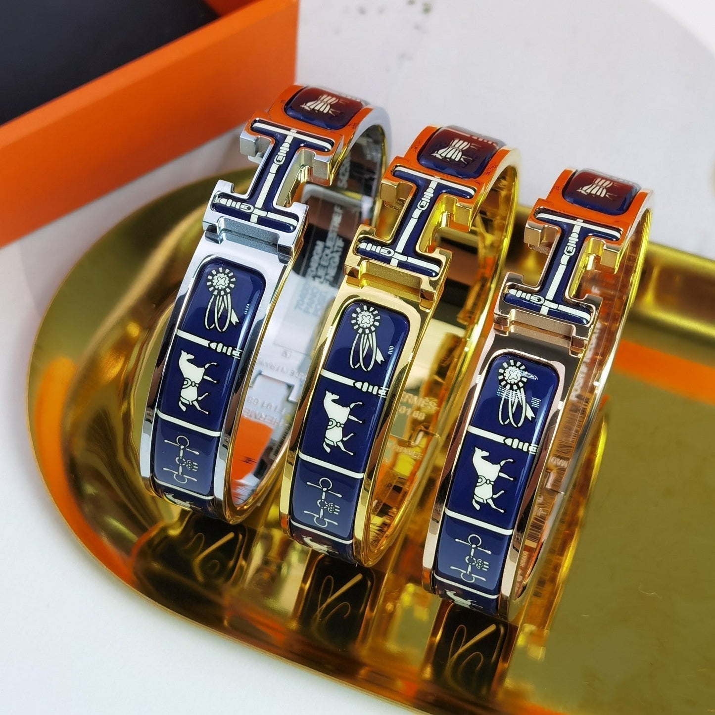 [Lumi Jewelry]H COUVERTURES DARK BLUE BRACELET