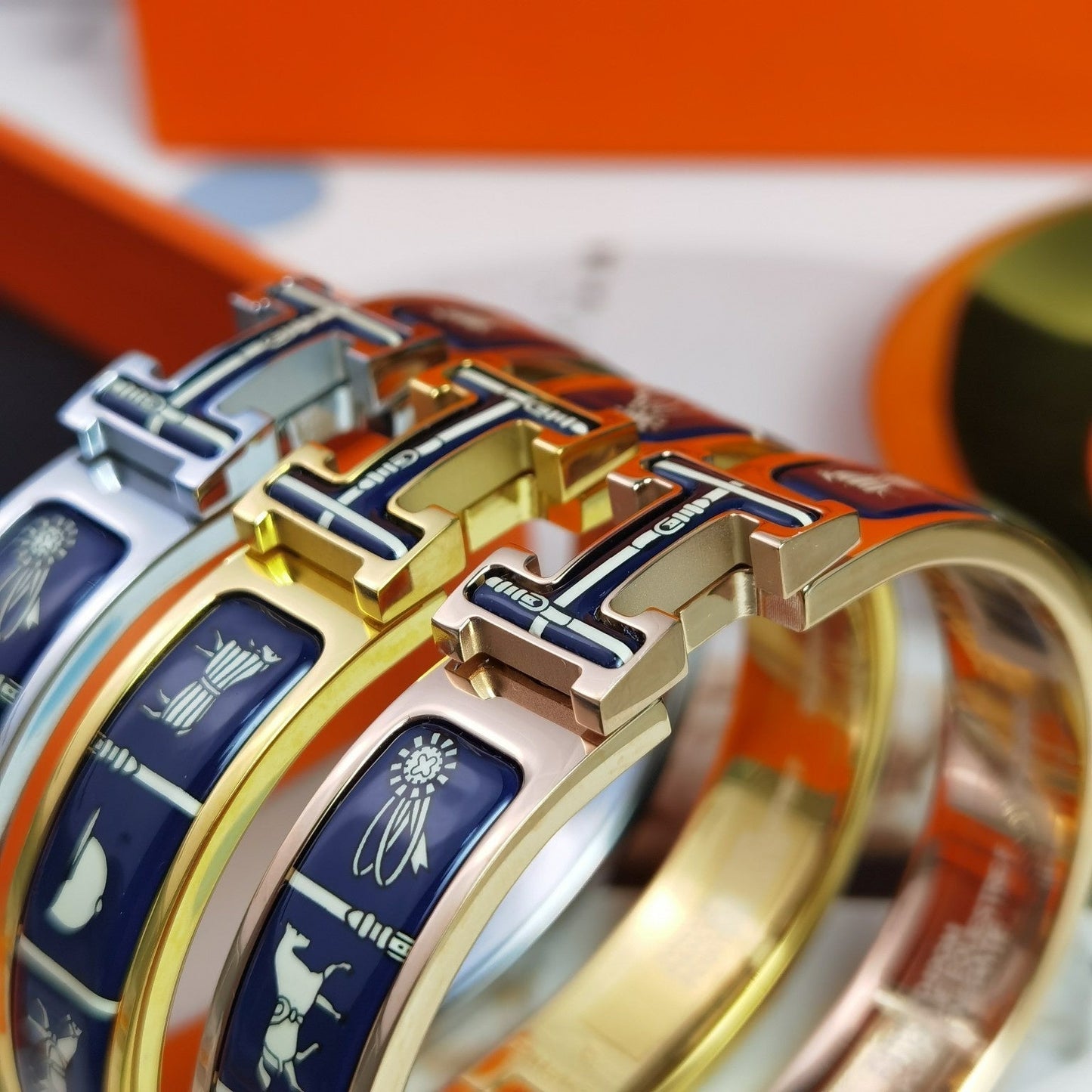 [Lumi Jewelry]H COUVERTURES DARK BLUE BRACELET