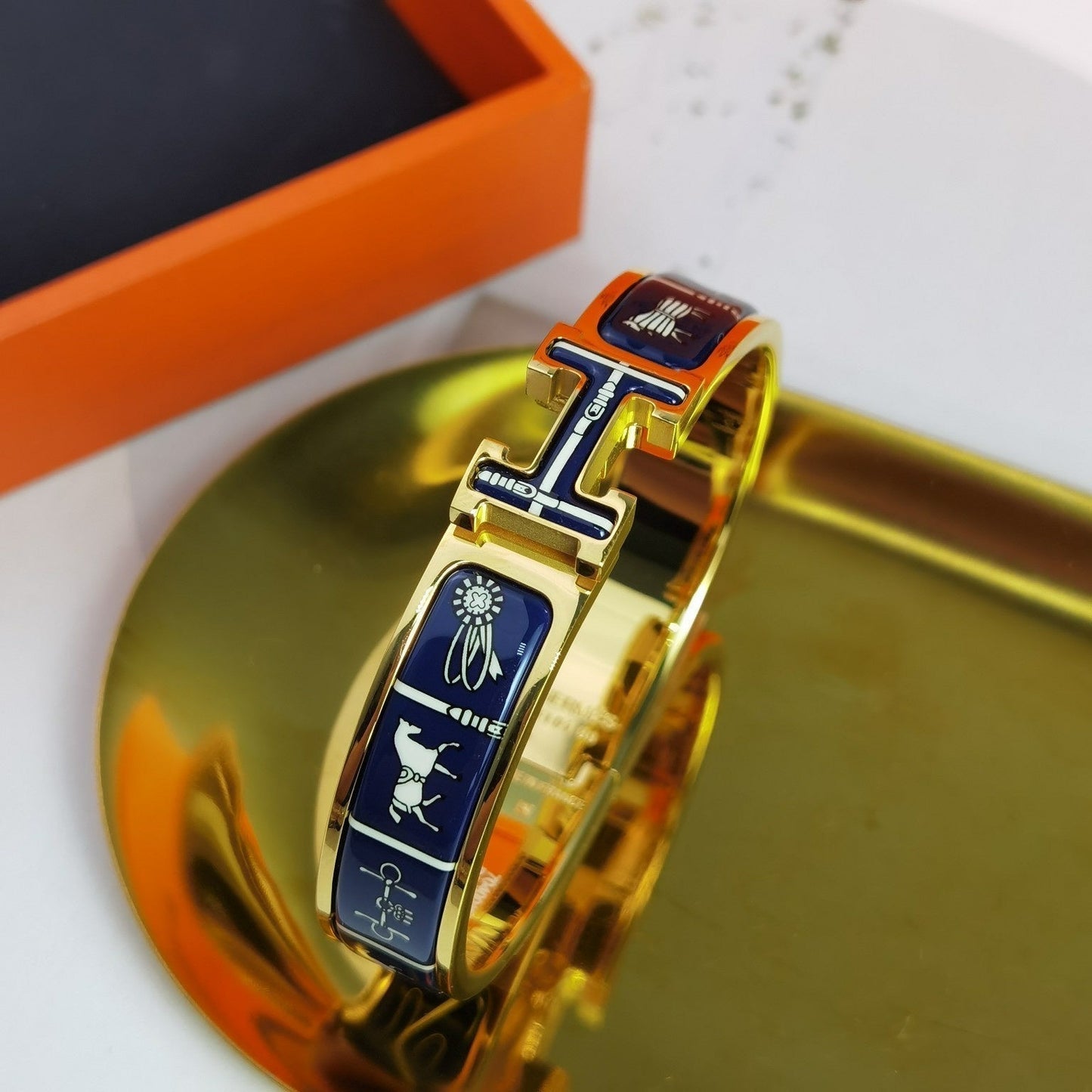 [Lumi Jewelry]H COUVERTURES DARK BLUE BRACELET