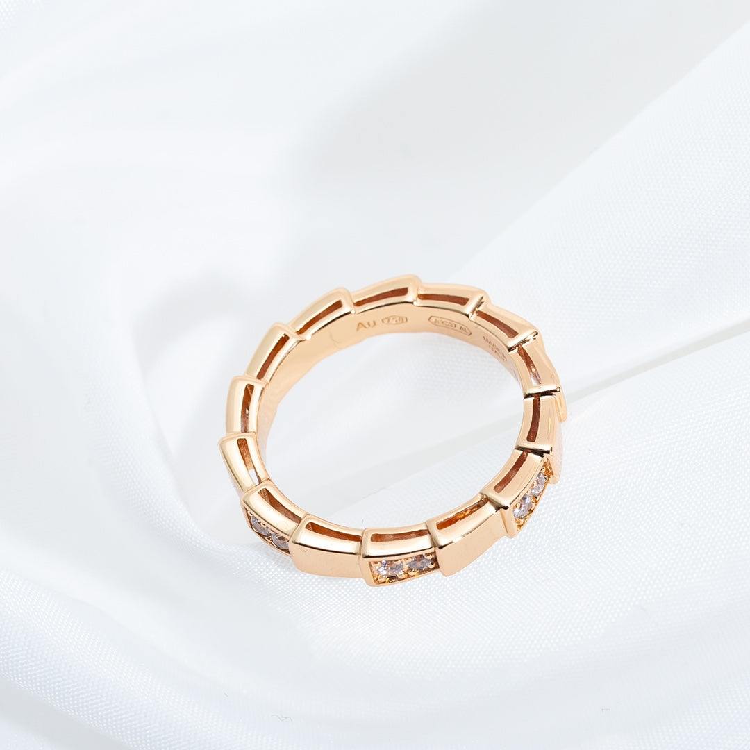 [Lumi Jewelry]SERPENTI RING PINK GOLD  3MM
