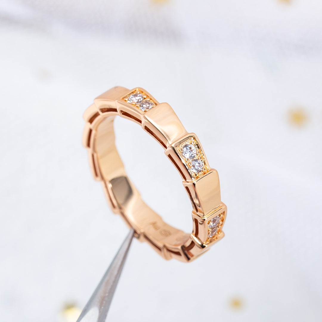 [Lumi Jewelry]SERPENTI RING PINK GOLD  3MM