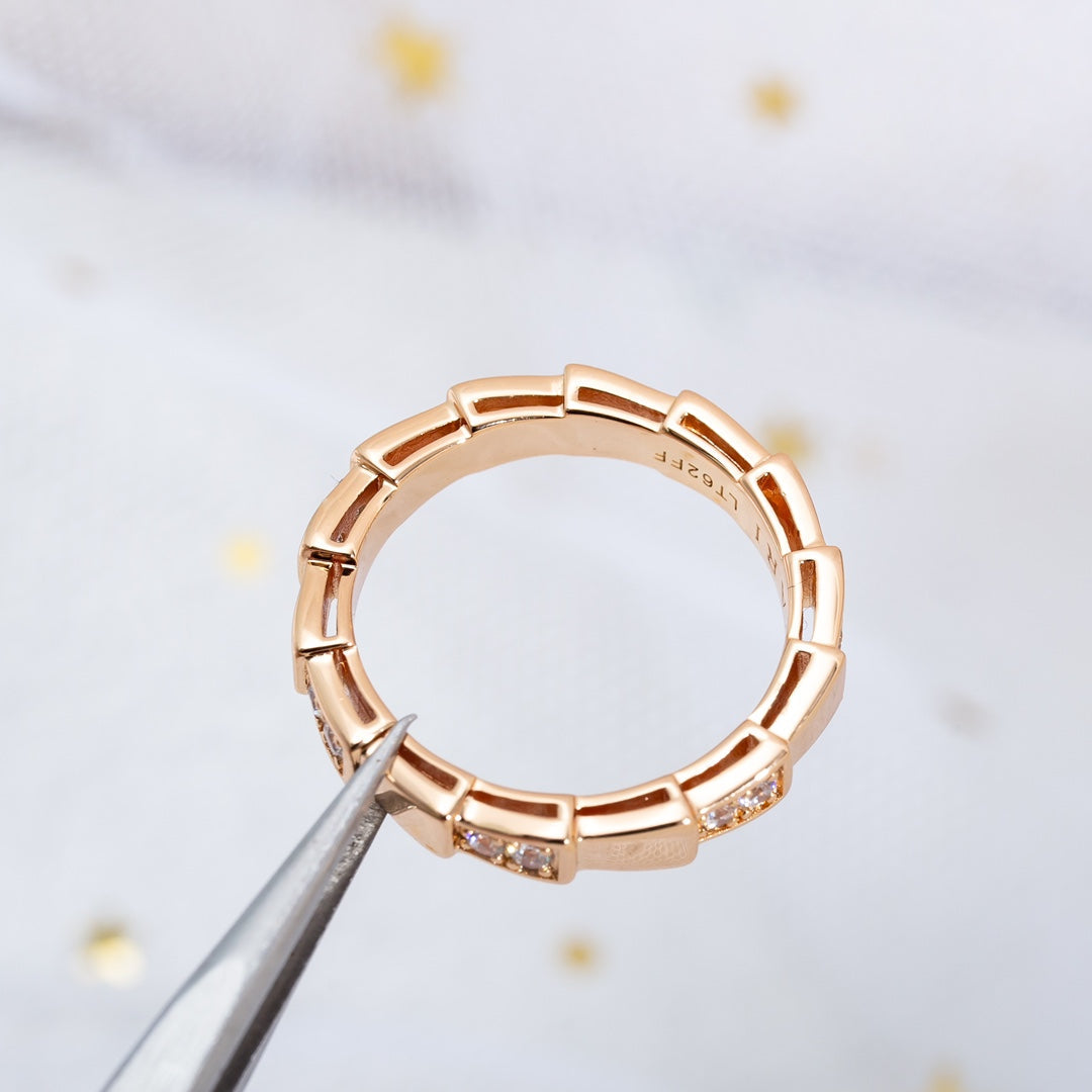 [Lumi Jewelry]SERPENTI RING PINK GOLD  3MM
