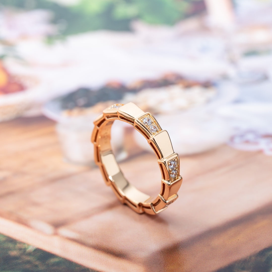 [Lumi Jewelry]SERPENTI RING PINK GOLD  3MM
