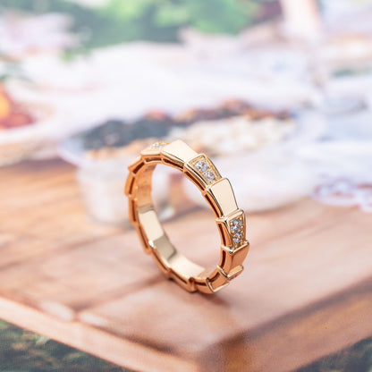 [Lumi Jewelry]SERPENTI RING PINK GOLD  3MM