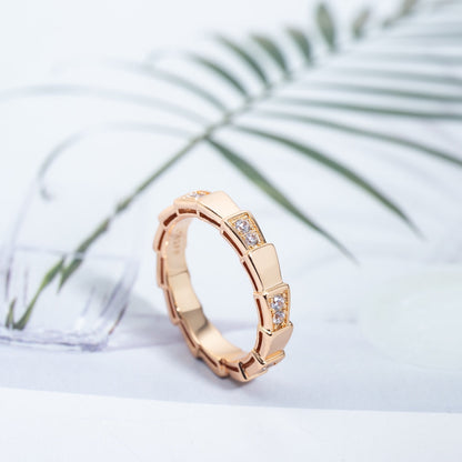 [Lumi Jewelry]SERPENTI RING PINK GOLD  3MM
