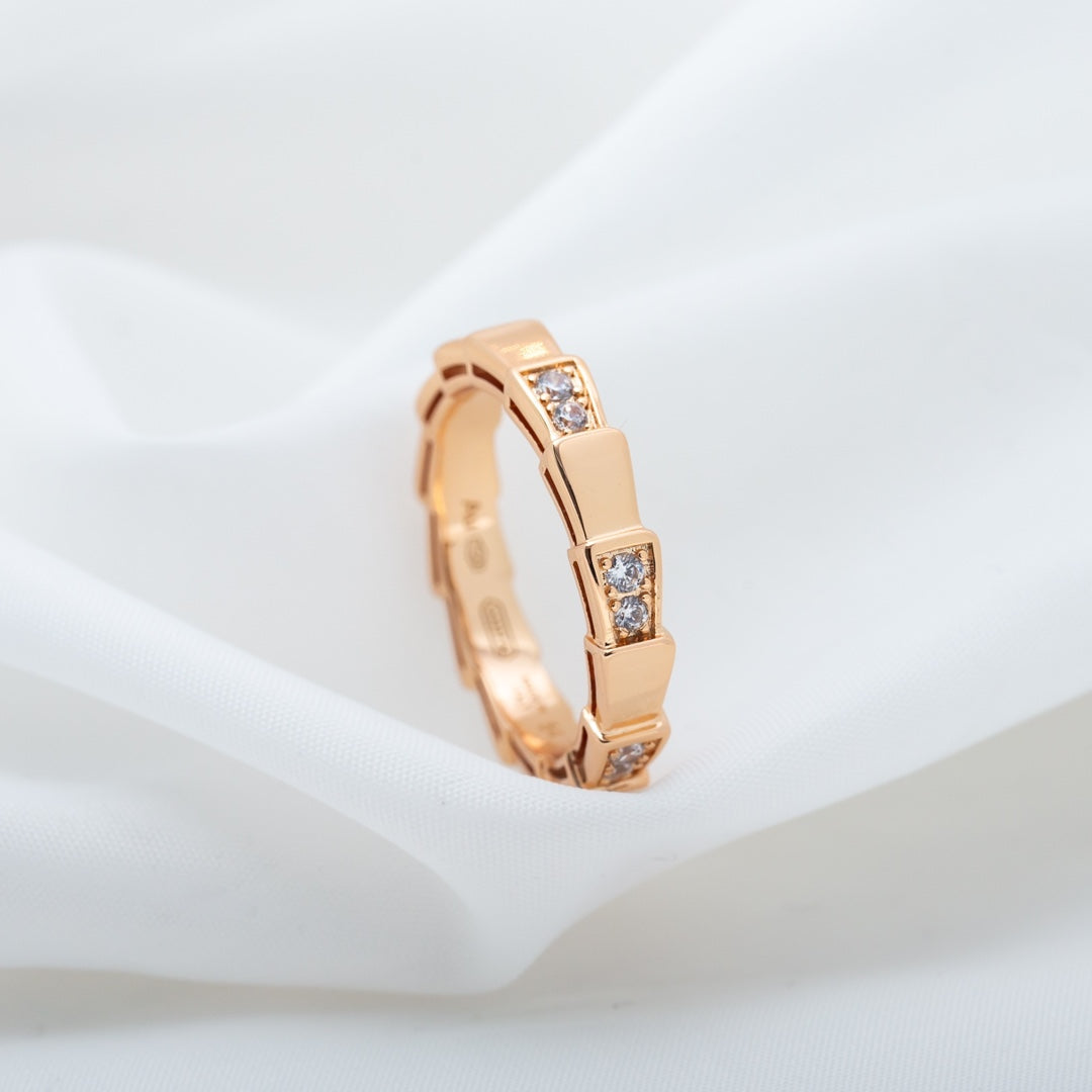 [Lumi Jewelry]SERPENTI RING PINK GOLD  3MM