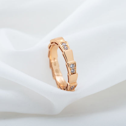 [Lumi Jewelry]SERPENTI RING PINK GOLD  3MM