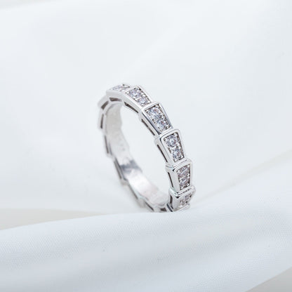 [Lumi Jewelry]SERPENTI RING SILVER DIAMOND PAVED 3MM