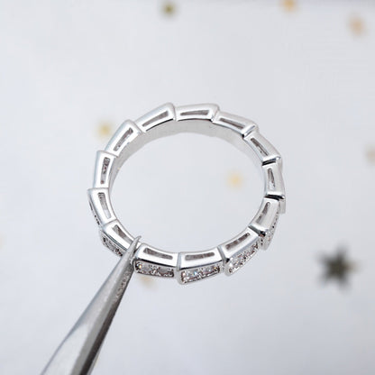 [Lumi Jewelry]SERPENTI RING SILVER DIAMOND PAVED 3MM