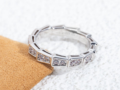 [Lumi Jewelry]SERPENTI RING SILVER DIAMOND PAVED 3MM